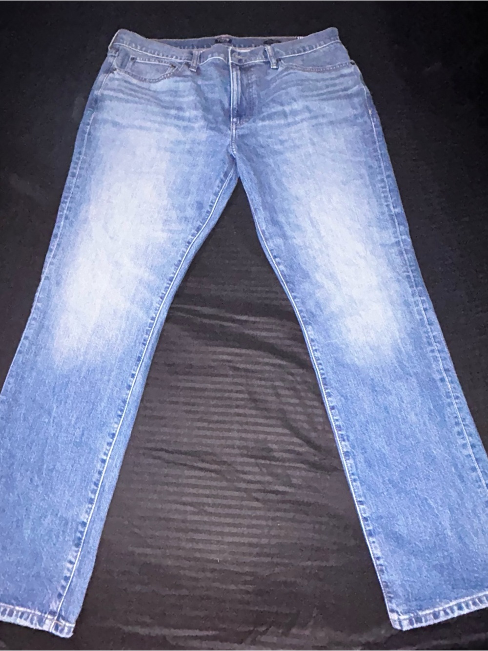 J. Crew Flex Straight Jeans Mens Size 36 Light Wash Blue Comfy Stretchy Denim